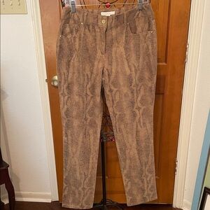 🐍🐍🐍BOGOHO 🐍🐍🐍Chicos Brown Snake Print Pants